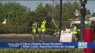 Crash Clips Fiber Optic Line, Causing Large Internet Outage In Citrus Heights