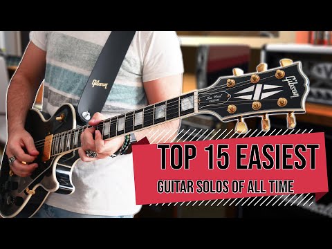 Top 15 EASIEST Guitar Solos OF ALL TIME