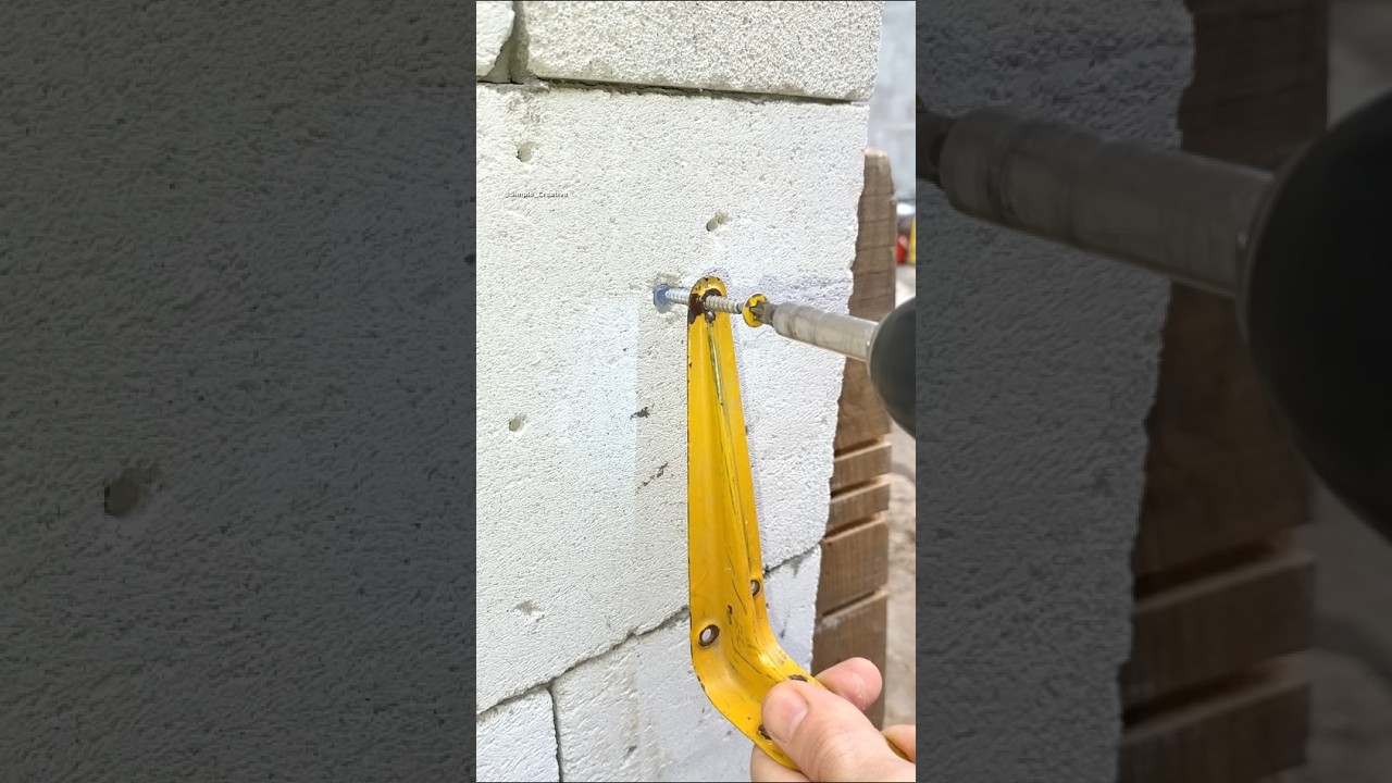 Be sure to remember this trick! How to securely fasten a screw in aerated concrete #diy #tips #skill