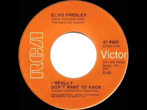 1971 HITS ARCHIVE: I Really Don’t Want To Know - Elvis Presley (mono 45)