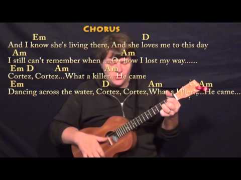 Cortez the Killer (Neil Young) Bariuke Cover Lesson with Chords/Lyrics
