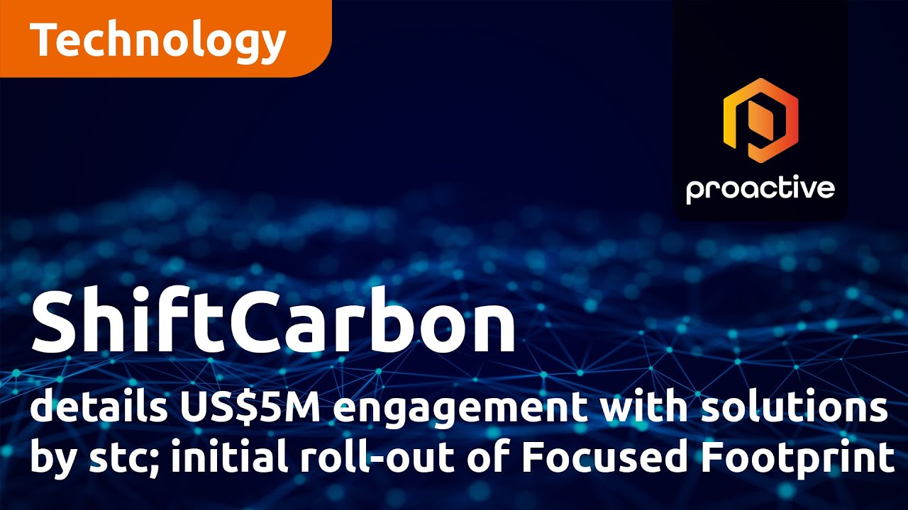 ShiftCarbon details US$5M engagement with solutions by stc; initial roll-out of Focused Footprint to marine industry