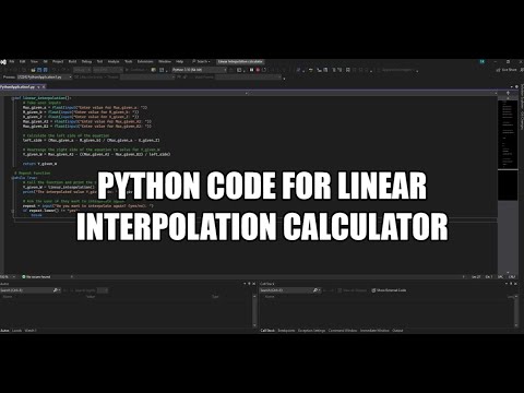 Python Code For Linear Interpolation Calculator