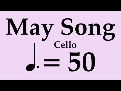 Suzuki Cello Book 2 | May Time | Piano Accompaniment | 50 BPM