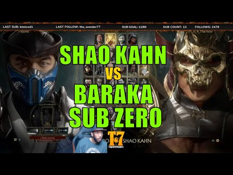 SHAO KAHN VS SUB ZERO, BARAKA - FT10 - M_IS_4_MACHETE VS DJON6 - 【Mortal Kombat 11】