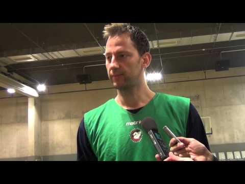 Kapetan Uniona Olimpije Saša Zagorac pred odhodom v Bilbao (3.11.2015)