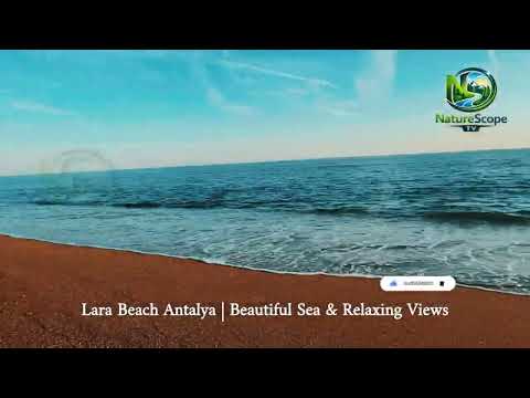 Lara Beach Antalya 4K | Calm Sea & Beach Views