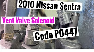 2010 Nissan Sentra Vent Valve Solenoid Replacement Code PO447