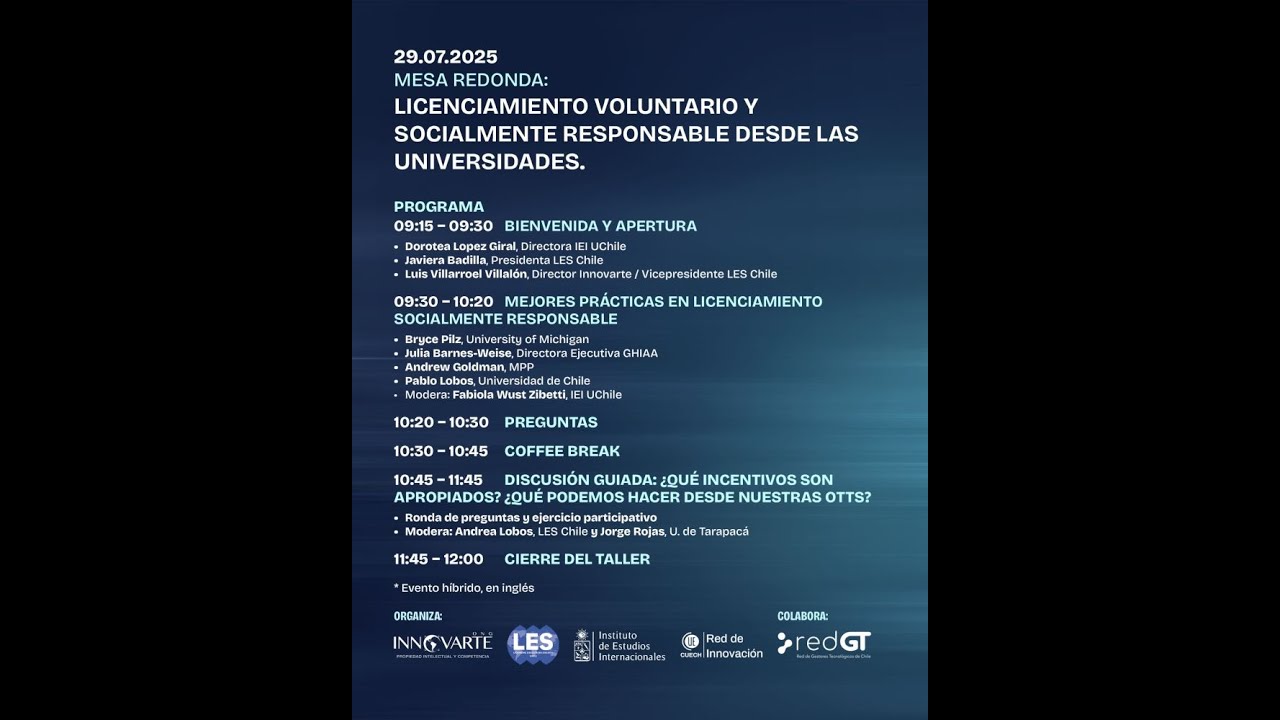 Seminario sobre Licenciamiento Voluntario y Socialmente Responsable desde las Universidades