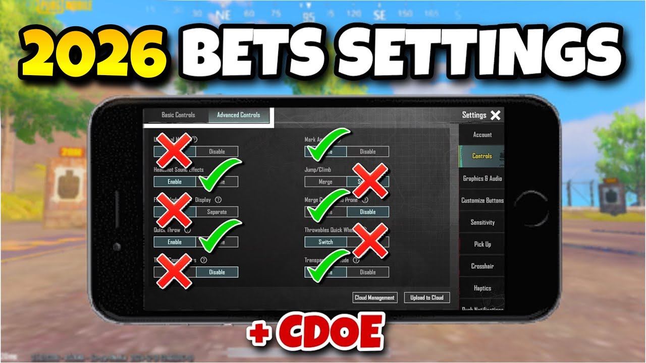 Pubg mobile 2026 best settings💥best settings & sensitivity ✅ +code