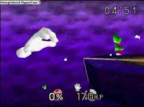 SSB 1 Player Mode Yoshi vs Master Hand