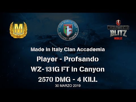 WZ 131G FT in Canyon  Player Profsando  ACE TANKER  2570 DMG  4 KILLS