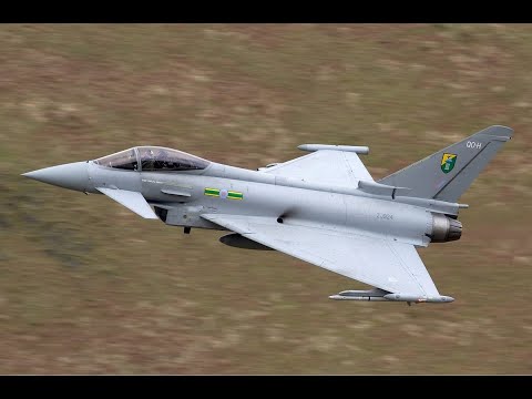 RAF Eurofighter Typhoons Cockpit footage intercepting a Russian Flanker