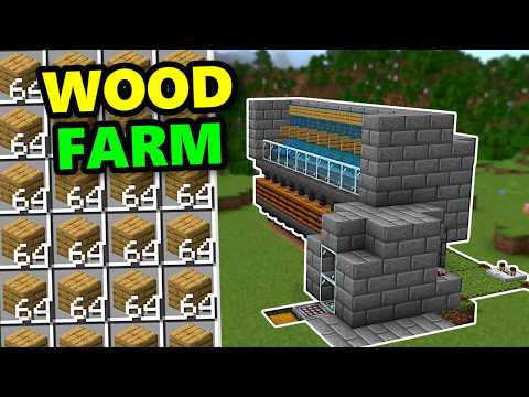 AUTOMATIC 1.21 WOOD FARM for MINECRAFT BEDROCK Edition | NO TNT!
