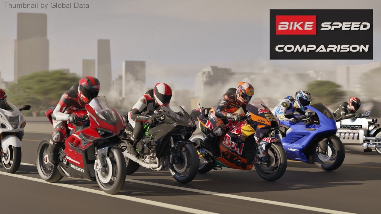 BIKE SPEED COMPARISON 3D | Fastest Motorcycle 3d comparison
