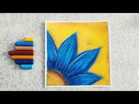 Easy oil pastel drawing - a flower | step by step (for beginners)