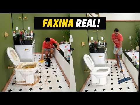 Deep cleaning of the bathroom! Look at the before and after 😱✨