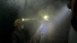 preview picture of video 'Drilling blast holes in an old copper mine'