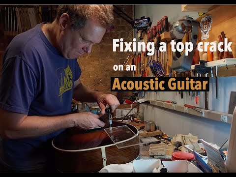 Top Crack Repair on an Acoustic Guitar - TR Crandall