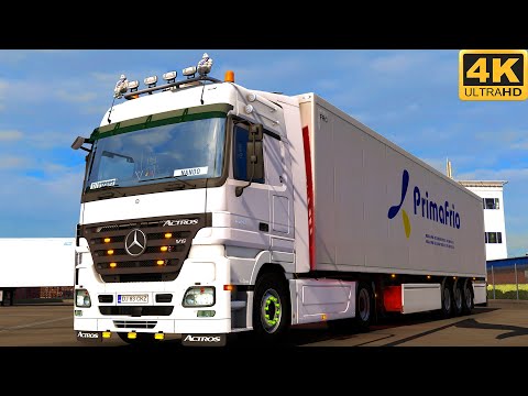 [G29] ETS2 (4K 60FPS) | MERCEDES ACTROS MP2 1848 V6 | STAVANGER 🇳🇴 - AALBORG 🇩🇰