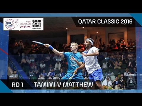 Squash: Matthew v Tamimi - Qatar Classic 2016 Rd 1 Highlights