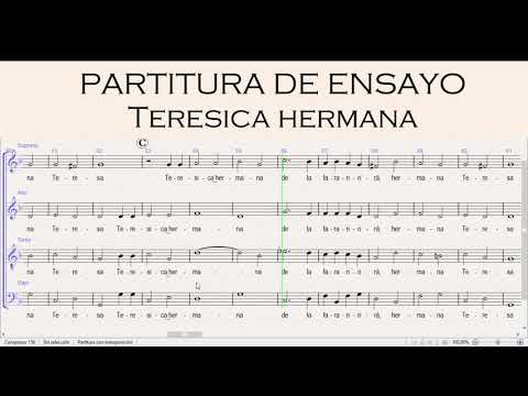 Teresica hermana - Partitura ensayo bajo
