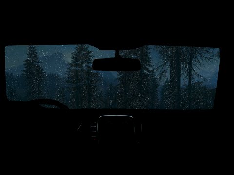 Rain on Car Sounds for Sleeping - Dimmed Screen | Night Rain for Deep Sleep - Pure Relaxing Vibes