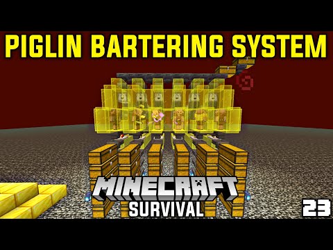 Minecraft Survival 1.16.4 - PIGLIN BARTERING FARM | Timelapse Episode 23 (FazyCraft)