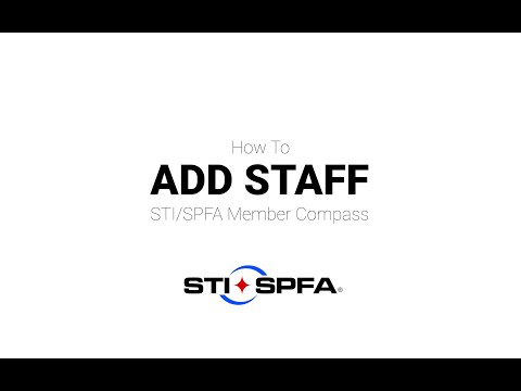 How to Add Staff in STI/SPFA's Member Compass