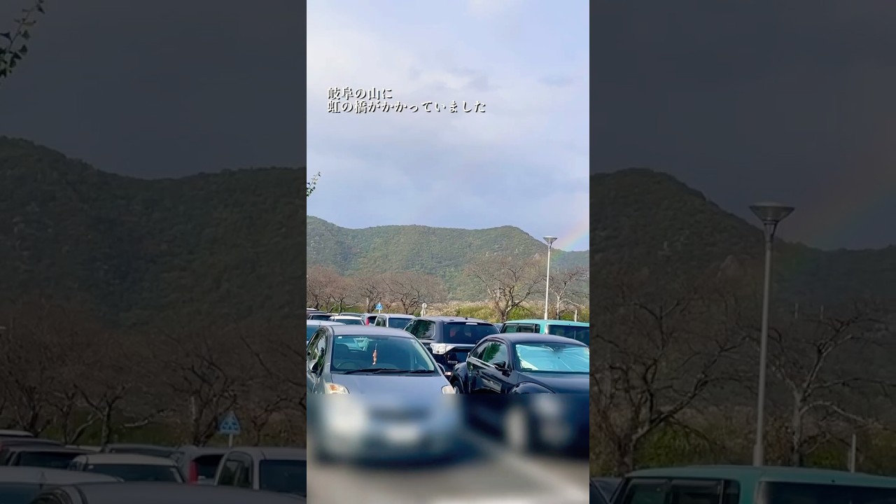 気がついた人はダブルで幸せになれます 久しぶりに岐阜まで出かけたら素敵な風景に出会いました🌈🌈🌈#虹 #岐阜 #vlog #shorts