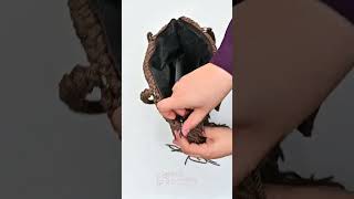 Braune Schulter-Häkeltasche