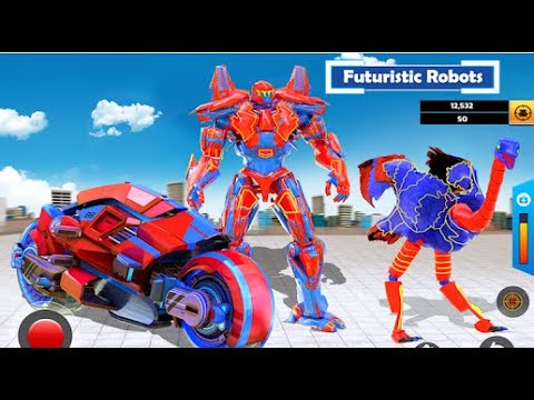 Flying Ostrich Robot Transform Part-2 | Rescue City Bike Robot Android GamePlay | By Game Crazy