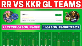RR vs KOL Grand League Teams, RR vs KKR Dream11 Team, KKR vs RR Grand League, RR vs KOL Dream11