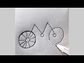 how to draw a cycle || easy cycle drawing using pencil || easy drawing tutorial for beginners