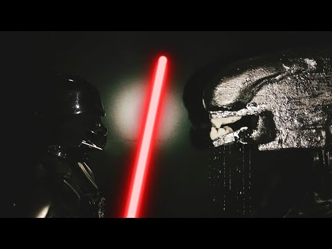 Darth vader vs Alien (stop motion)
