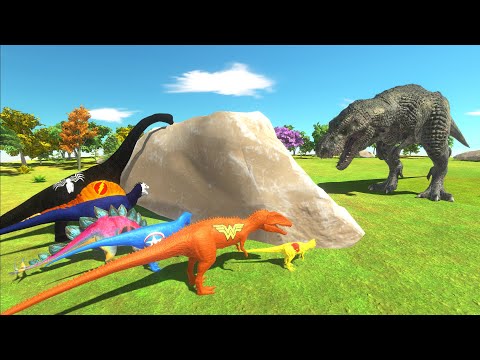 Hunting found SUPERHERO Dinosaur Battle -Animal Revolt Battle Simulator