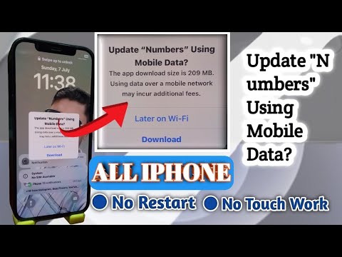 All iphone Update "Numbers" UsingMobile Data popup Hang on screen// Tested solution//100% work