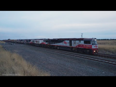 1MA9 SCT Mixed Freight Train At Gheringhap Loop (26/3/2023) - PoathTV Australian Railways