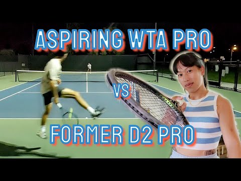 Wannabe Pro Girl vs Ex-D2 Guy | Full set between aspiring WTA player and former college player