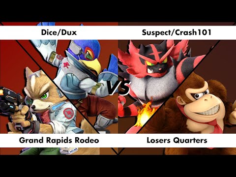 Dice (Falco) Dux (Fox) vs Suspect (Incineroar) Crash 101 (DK) Grand Rapids Rodeo Losers Semis