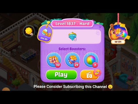 Matchington Mansion Level 1837(Hard), Level1838, Level 1839 & Level1840 - iOS/Android