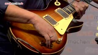 Video thumbnail for Musikmesse 2014: Gibson stellt die Les Paul 1960 Reissue vor by musikmachen.de