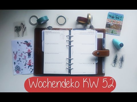 Filofax Wochendeko KW 52