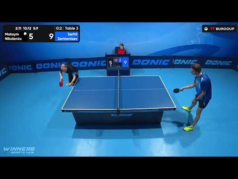19:15 Maksym Nikolenko  - Serhii Zemiantsev 12.08.2023 TT Euro.Cup Ukraine Star. TABLE 3