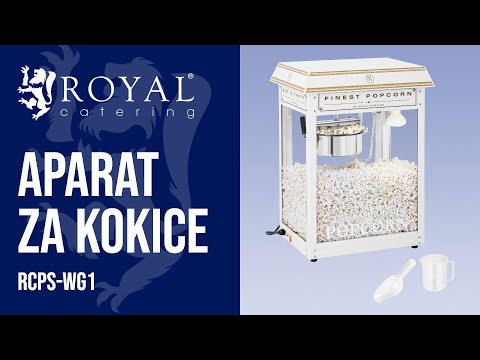videozapis - Aparat za kokice - bijeli i zlatni - 1500 W