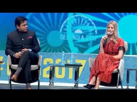  KTR Debate With Ivanka Trump  Global Entrepreneurship Summit in Hyderabad  India