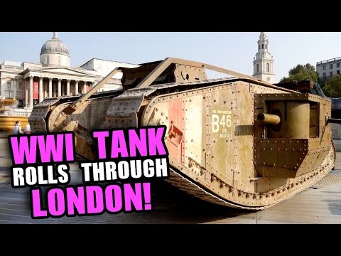 WWI TANK Drives Through LONDON! 100 Years Of Tanks (4K)