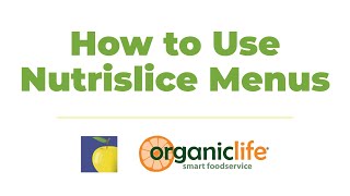How to Use Nutrislice Menus