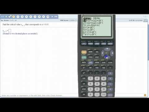 Critical values for Confidence Intervals