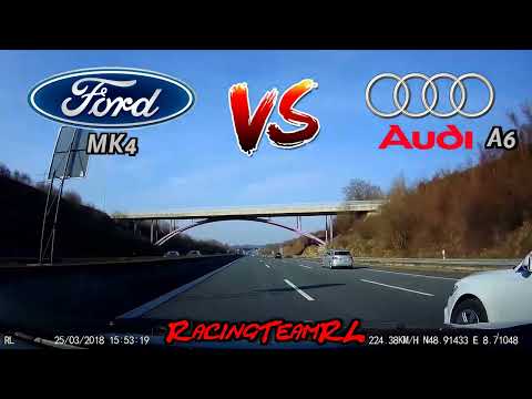 Ford Mondeo  vs Audi A6 Autobahn Race #ford #audi
